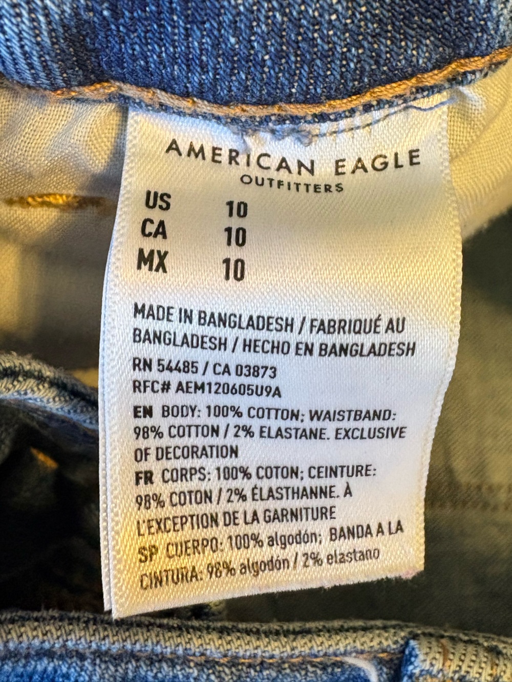 American Eagle Outfitters Blue Denim Cutoff Shorts - Picture 3 of 3